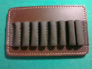 Cartucheira de 8 munições, em pele, para caça