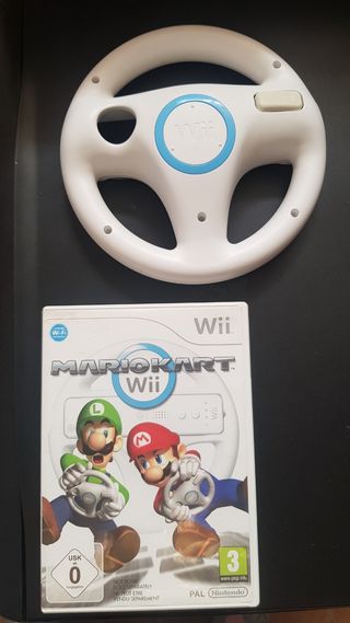 Juego Mario kart Wii con mando
