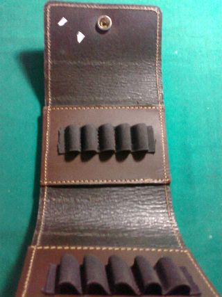 Bolsa vertical de 10 munições para caça, em pele