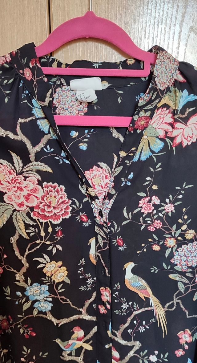 Camisa larga fluida HM