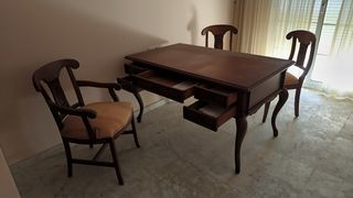 MESA DESPACHO CON SILLON Y 2 SILLAS