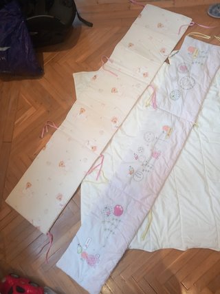 2 chichoneras de cuna+ edredón bebé Ikea