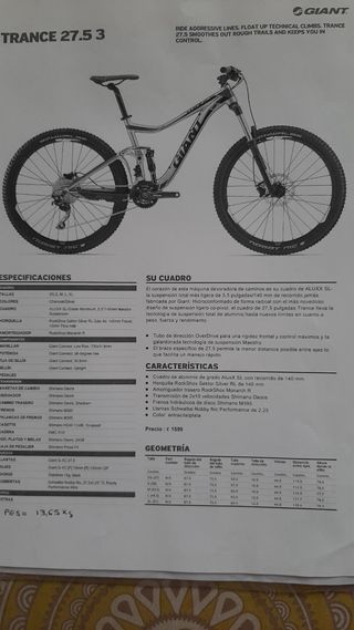BICICLETA GIANT TRANCE
