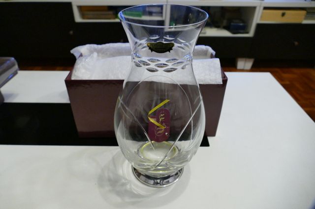 Jarron Cristal Plata La Galaica Nuevo