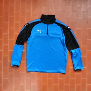 Puma felpa teamliga taglia L blu nero