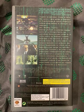 Matrix Reloaded VHS