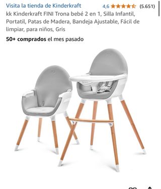 Trona de bebé  2 en 1 marca KINDERKRAFT