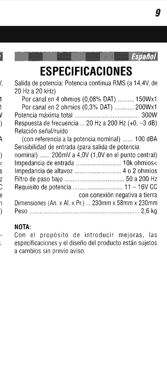 Etapa de potencia Alpine MRP-M200