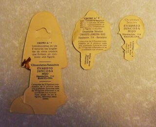 ANTIGUOS CROMOS TROQUELADOS de CHOCOLATES JUNCOSA