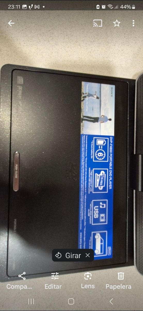 Dvd portatil para coche