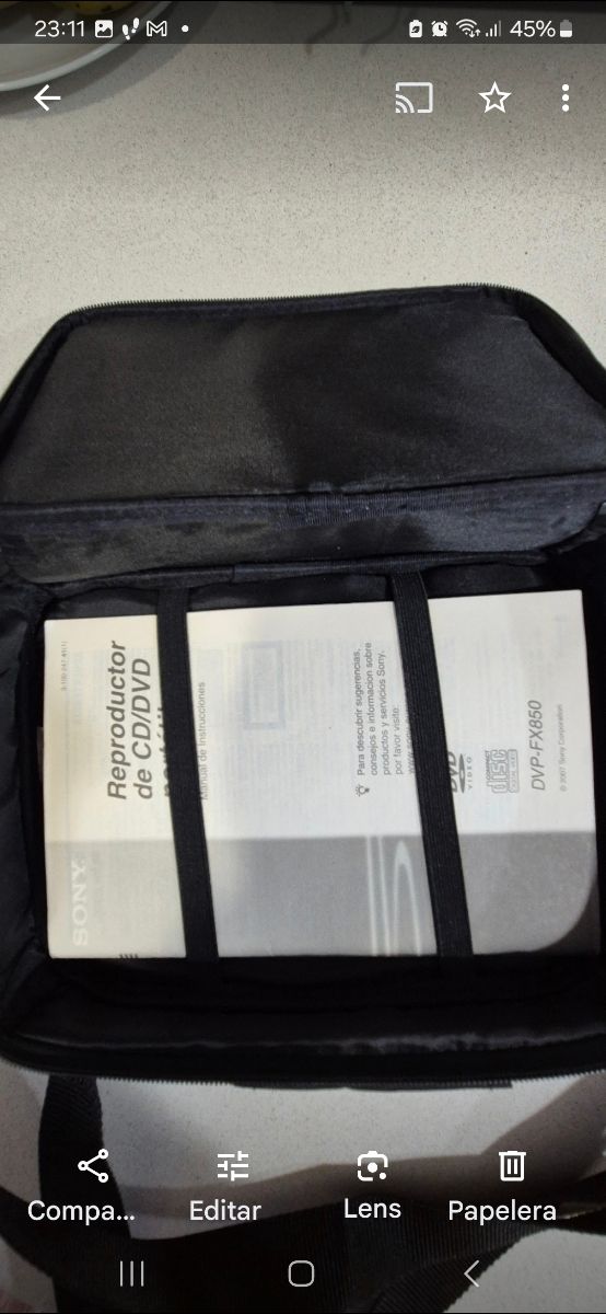 Dvd portatil para coche