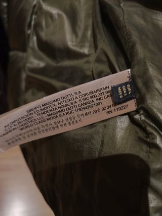 Abrigo plumas Massimo Dutti