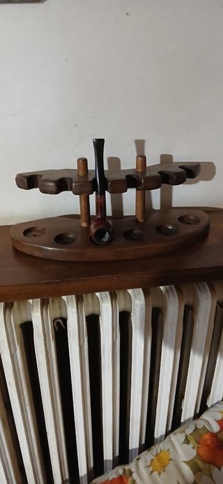 Porta pipe in legno 6 posti