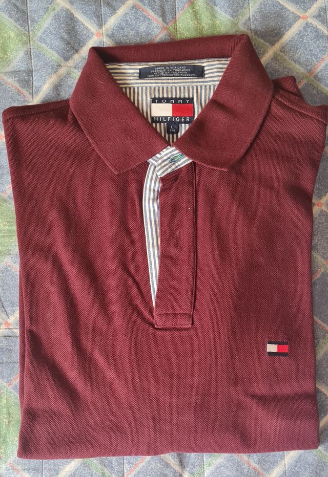 Polo Tommy Hilfiger Bordeaux usata taglia L