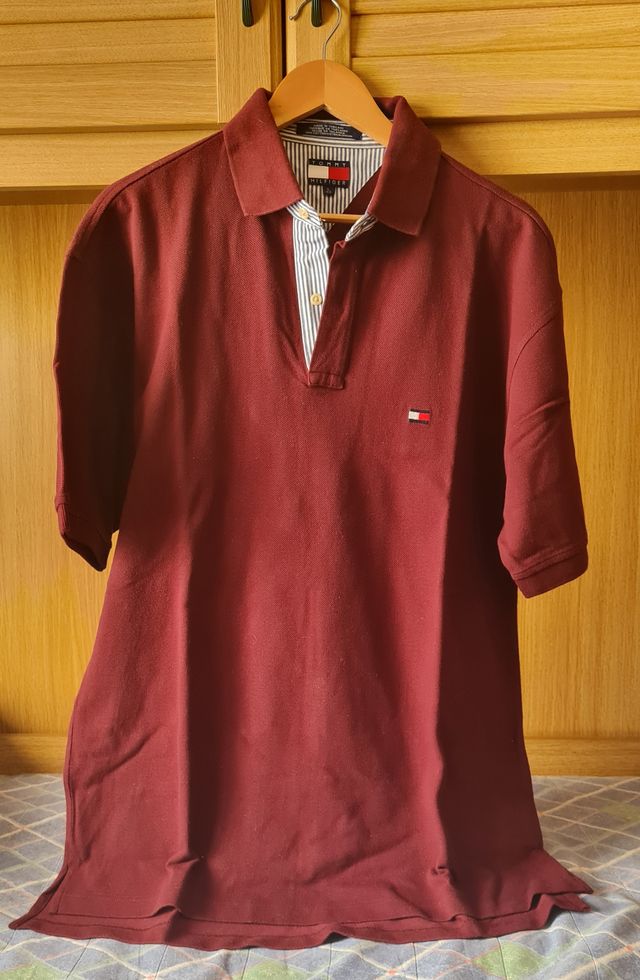 Polo Tommy Hilfiger Bordeaux usata taglia L