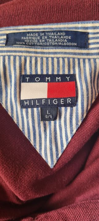 Polo Tommy Hilfiger Bordeaux usata taglia L