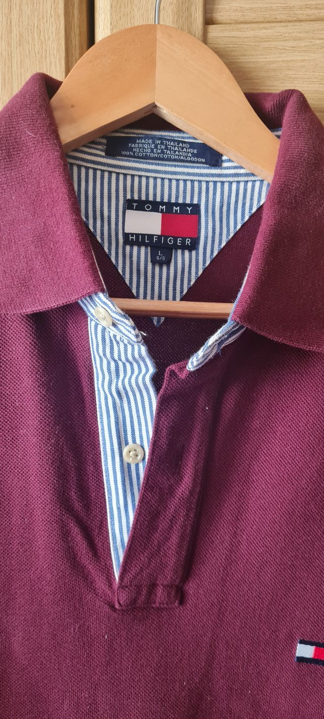 Polo Tommy Hilfiger Bordeaux usata taglia L