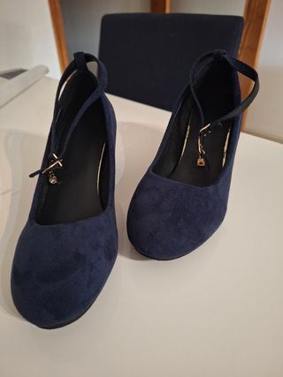 Zapatos tacón Mujer 36 Gamuza azul Shein Nuevos