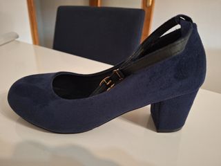 Zapatos tacón Mujer 36 Gamuza azul Shein Nuevos