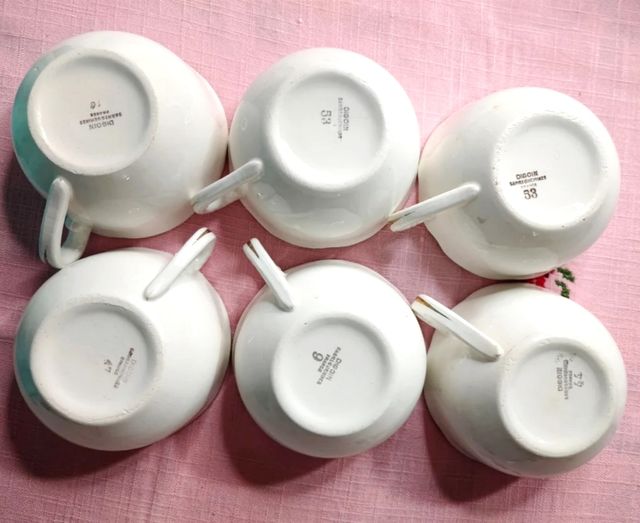 TAZAS PORCELANA FRANCESA SARREGUEMINES