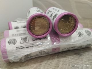 Rollo monedas 2 euros Estonia 2025