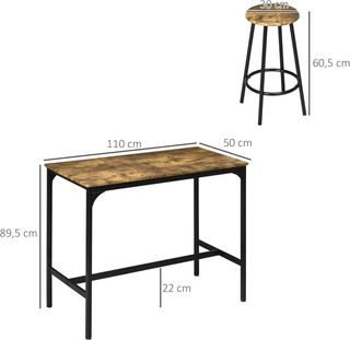 Juego de Muebles Altos Mesa y Sillas de Bar