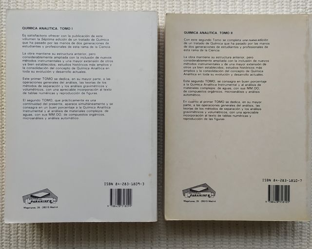 LOTE 2 libros QUÍMICA ANALÍTICA.