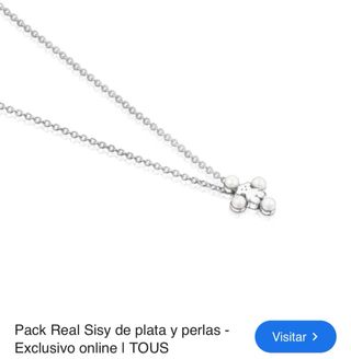 Gargantilla Tous de plata y perlas