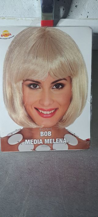 Peluca mujer disfraz rubia