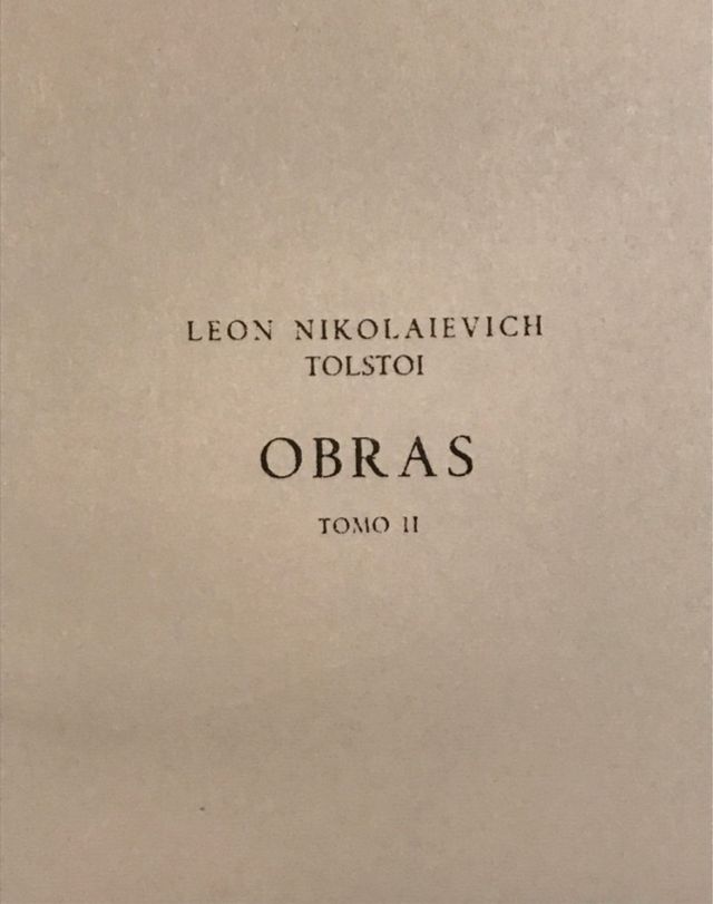 TOLSTOI OBRAS. AGUILAR TOMO II
