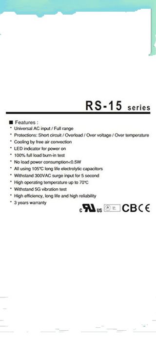 Fuente de alimentación.RS - 15 - 12