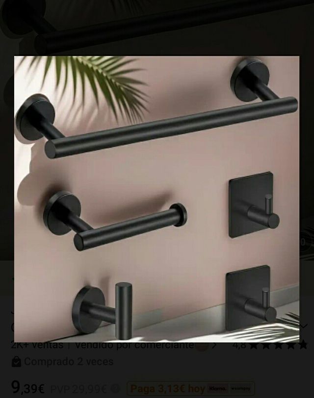 Juego de toallero de baño acero inoxidable 