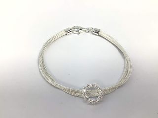 pulsera plata 925mm con piedra con circonita