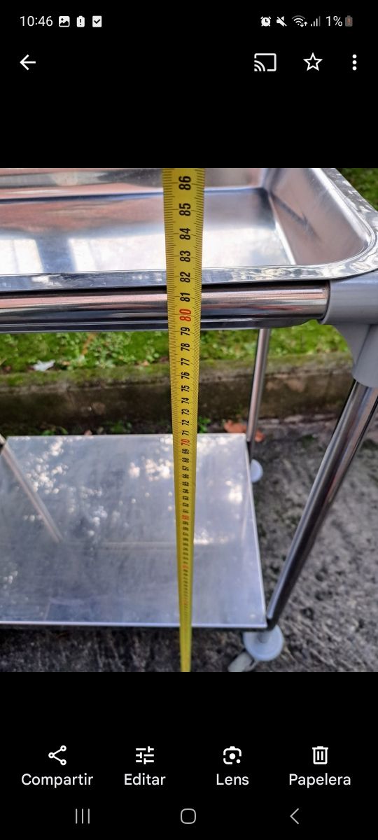 CARRO DE CURAS ACERO INOX