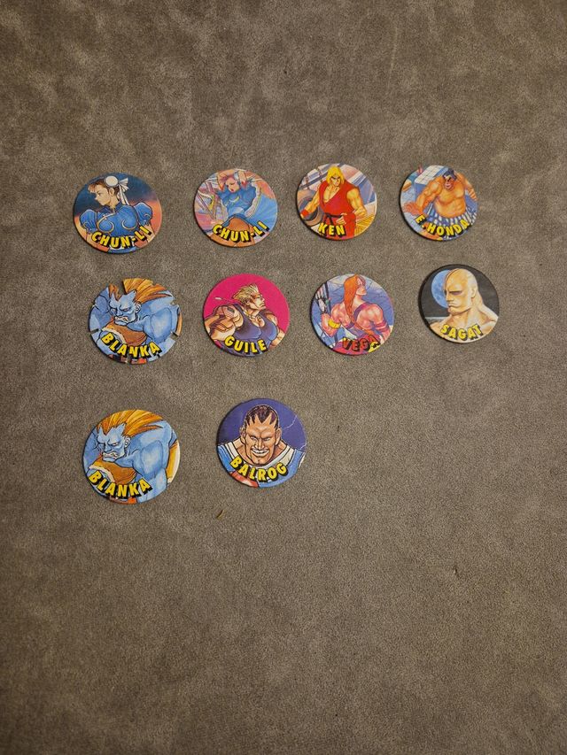 Tazos de Street Fighter antiguos