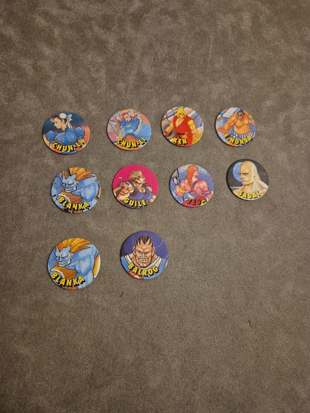 Tazos de Street Fighter antiguos