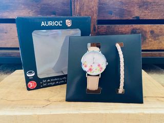 Set bisutería y pulsera reloj - Rosa