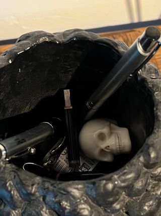 Maceta / escultura / cabeza de Hércules