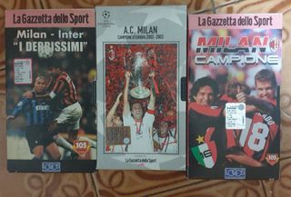 Lotto Vhs partite dei Mondiali del Milan 