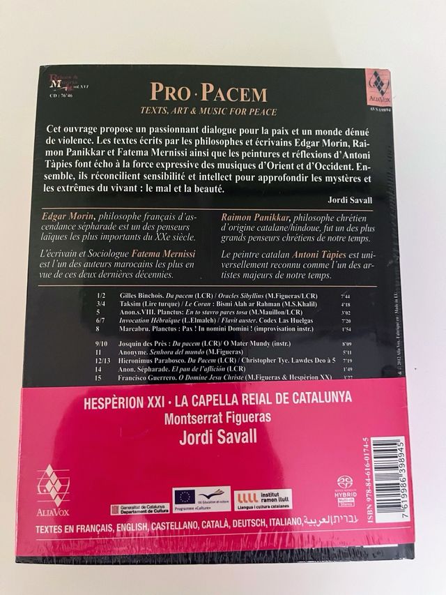 PRO PACEM Textes Art  Musiques pour la Paix