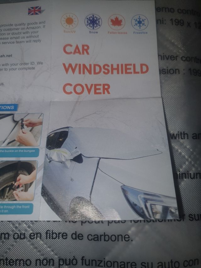 Telo copri parabrezza antighiaccio