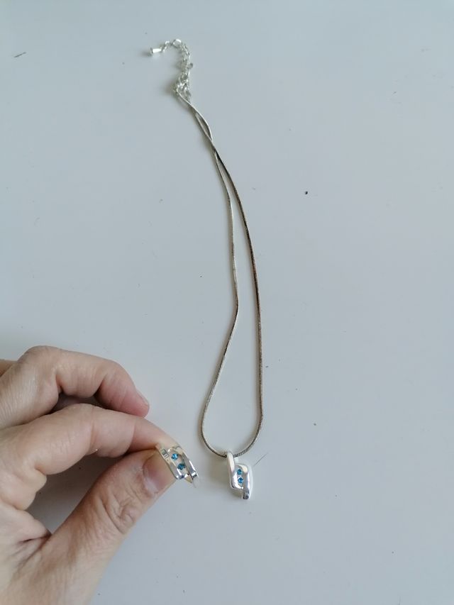 Conjunto colgante y anillo