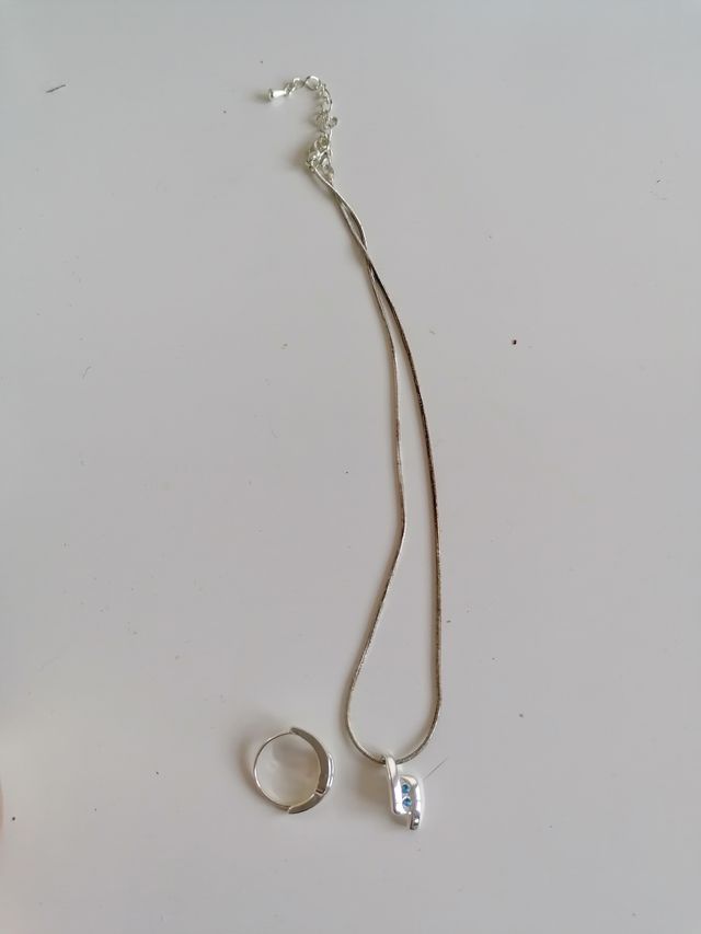 Conjunto colgante y anillo