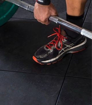 Losetas suelo gym negras de caucho