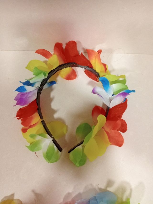 Disfraz accesorios hawaiana collar y diadema 