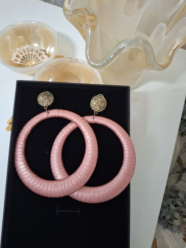 Pendientes largos amatista