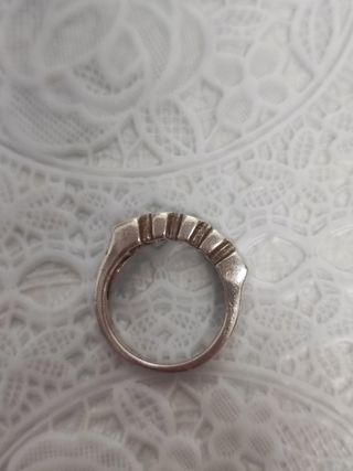 Anillo artesano plata colorines T6