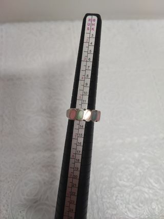 Anillo artesano plata colorines T6