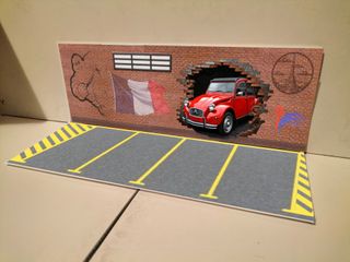 Diorama per auto Francesi in scala 1/43