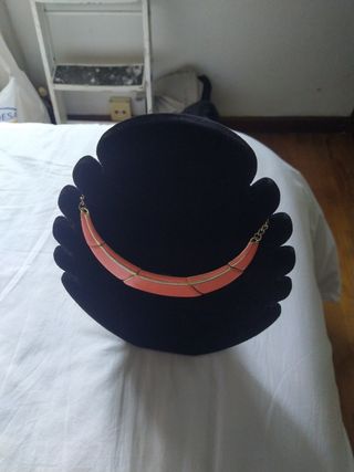 Expositor en terciopelo negro.